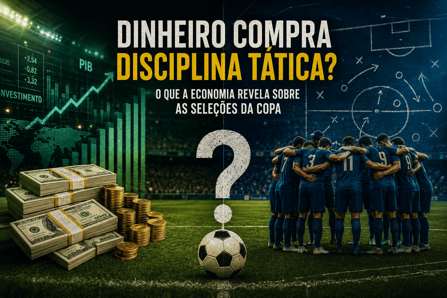 Dinheiro compra disciplina tática? O que a economia revela sobre as seleções da Copa do Mundo